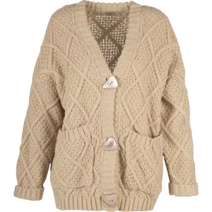 Astrid – Women's Knit Cardigan – Beige