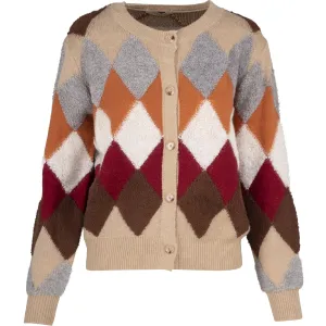 Astrid – Women's Knit Cardigan – Oatmeal Multi