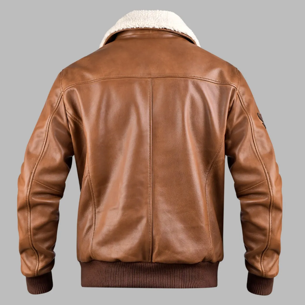 Aviator Leather Jacket - Wasim Akram Edition