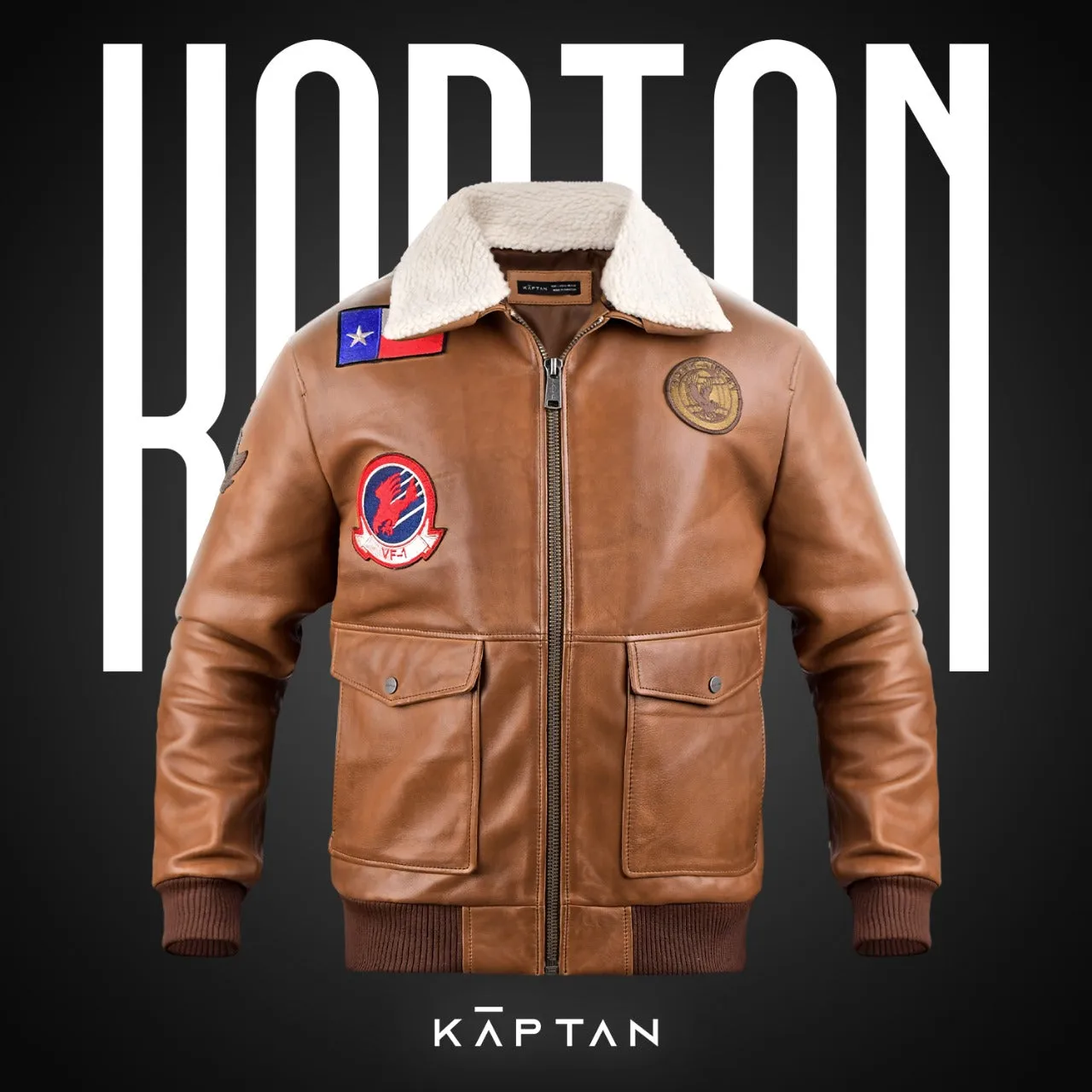 Aviator Leather Jacket - Wasim Akram Edition