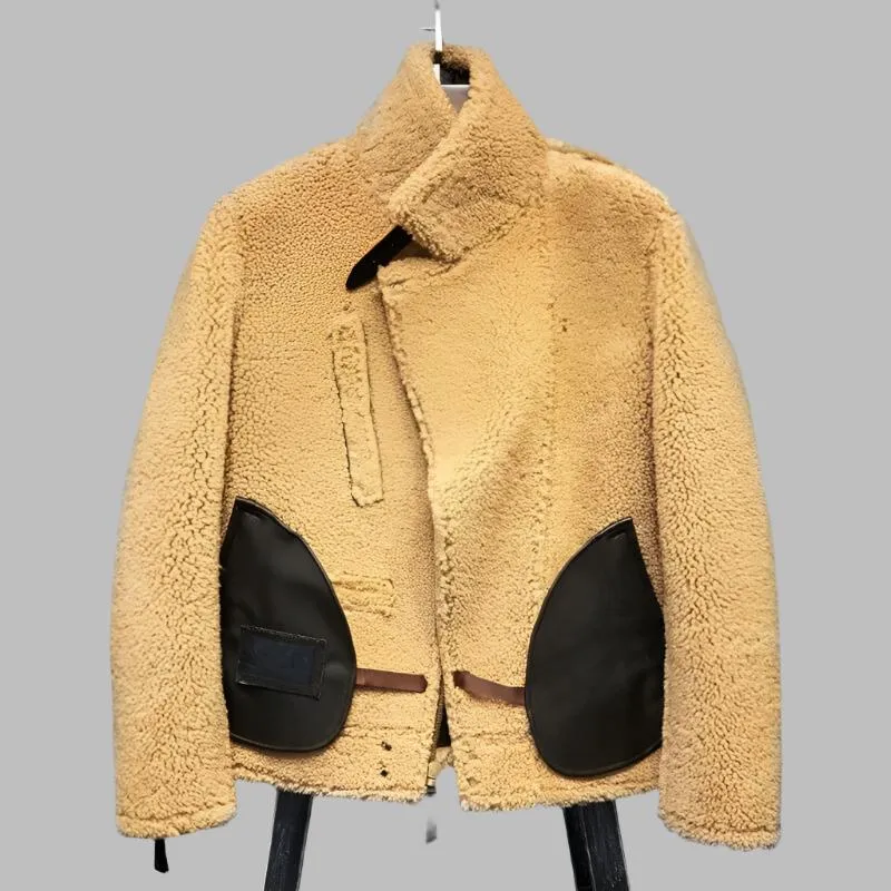 B3 Shearling Leather Flying Jacket - Men’s Fur Pilots Coat