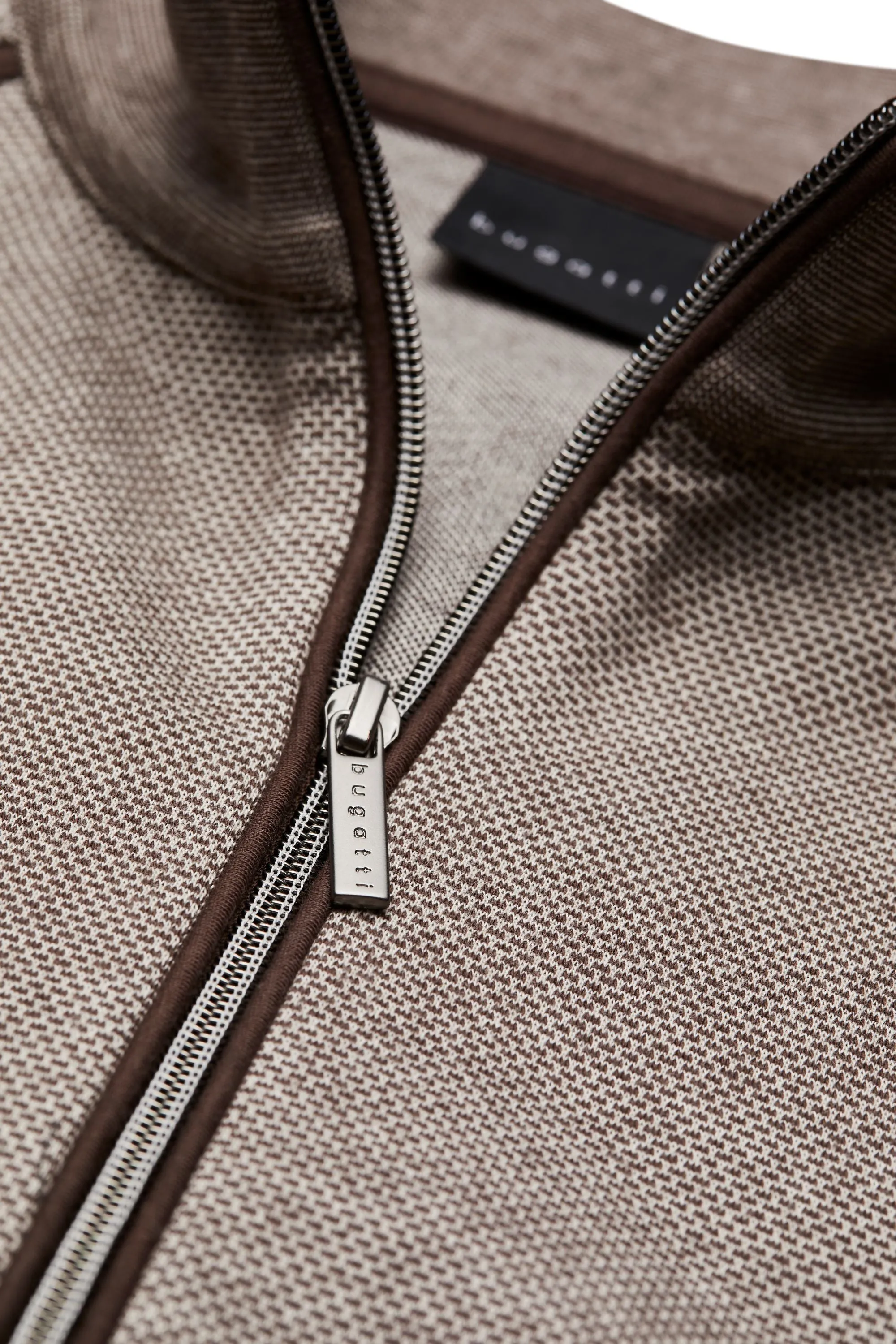 Bugatti Knit Full Zip | Brown