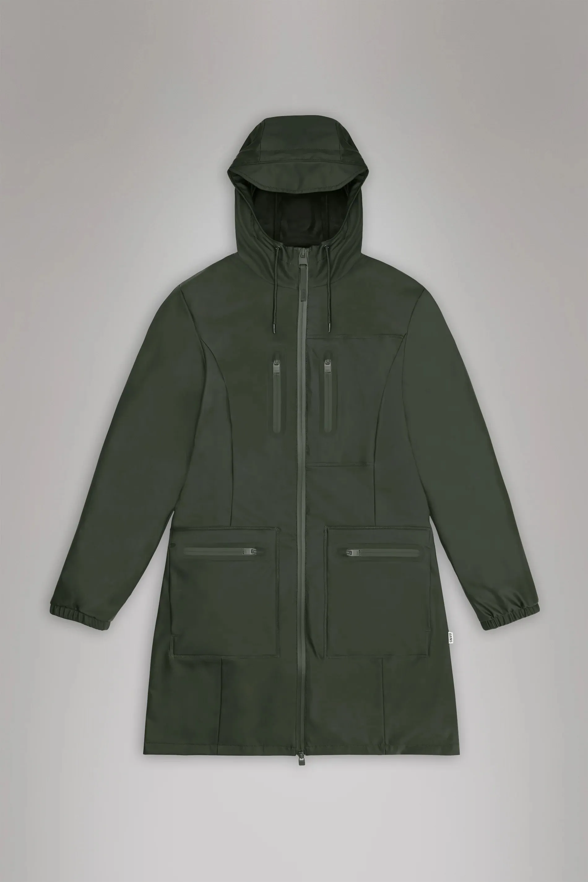 Cargo Curve W Jacket in Green by RAINS