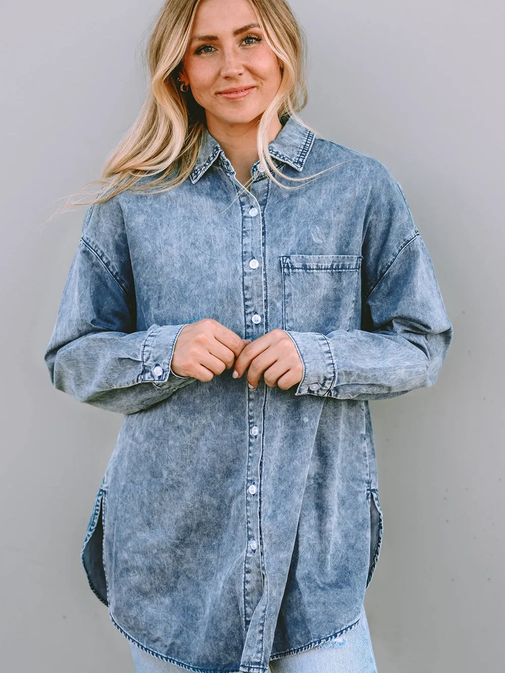 Casual Denim Shirt Jacket