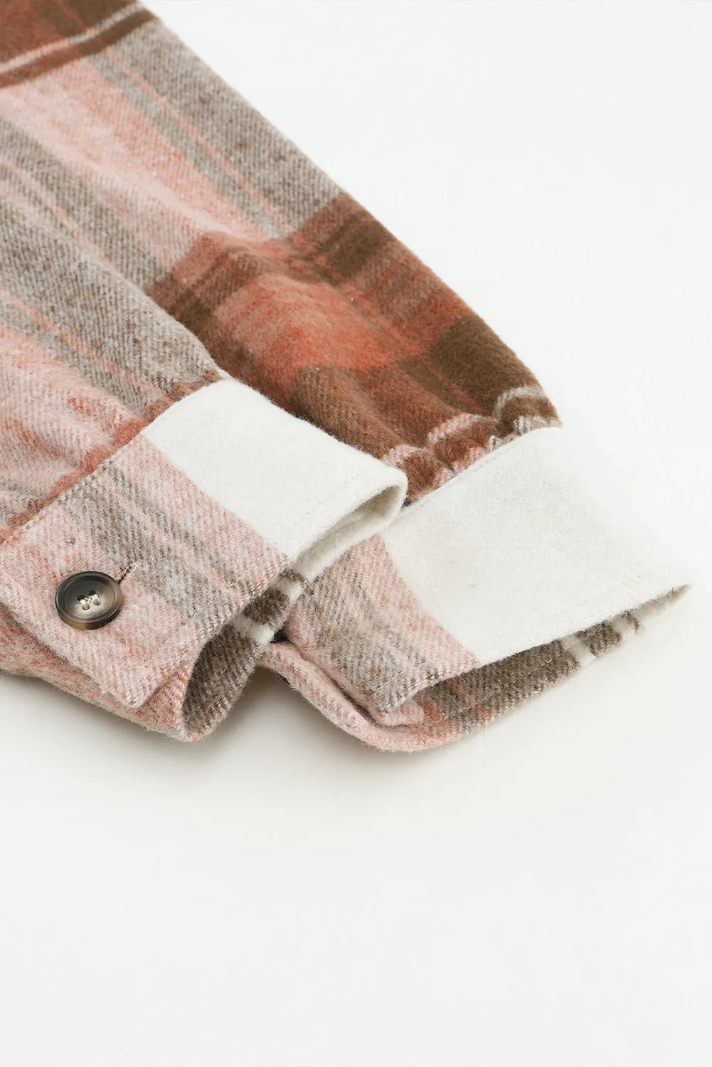 Casual Loose Fit Plaid Shirt Coat