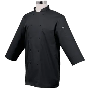 Chef Works JLCL BLK M Basic 3 4 Sleeve Chef Coat