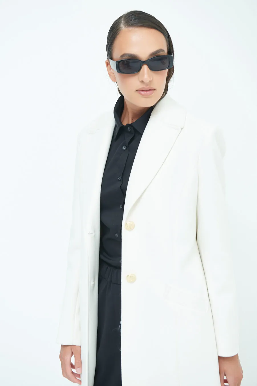 Classic single-breasted long coat wholesale