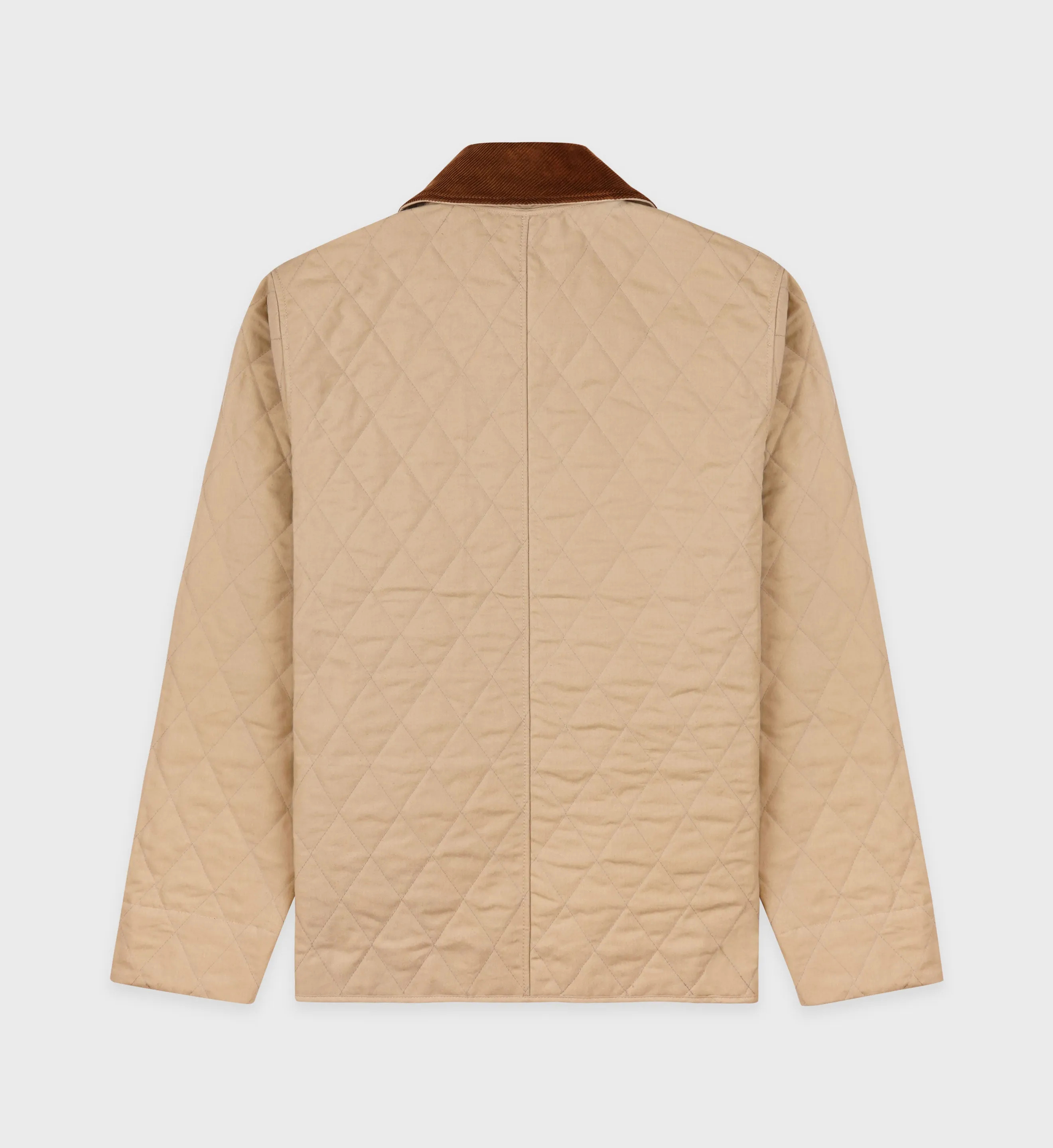 Connecticut Crest Quilted Jacket - Beige/Tan