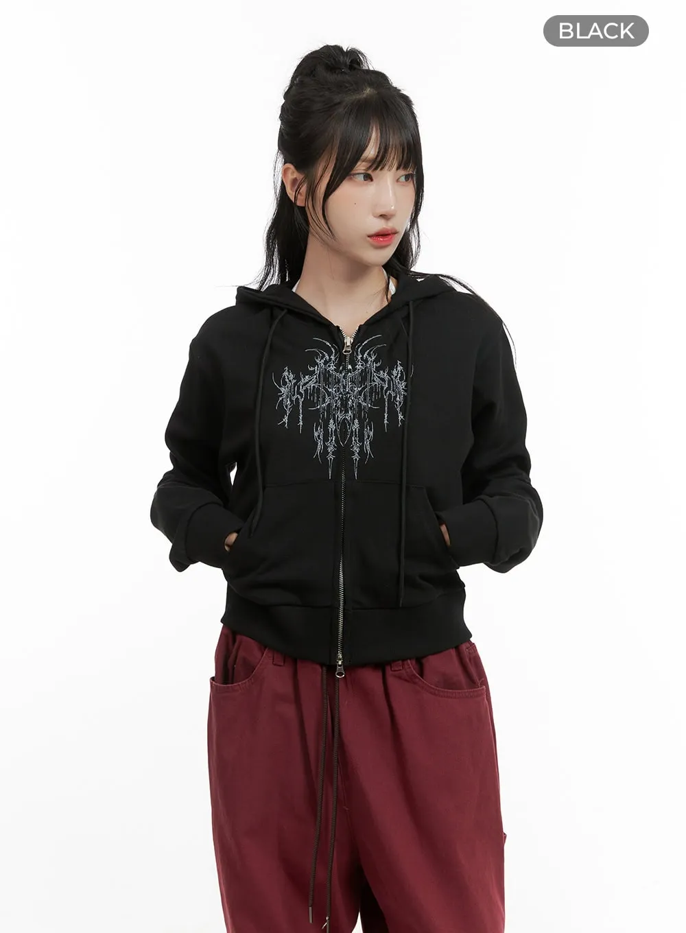 Cotton Graphic Hoodie Jacket CG420