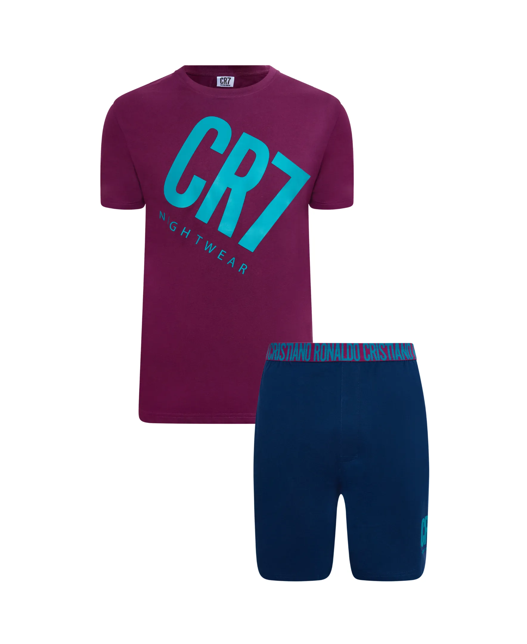 CR7 Men's Loungewear Set - Shorts, Short Sleeve