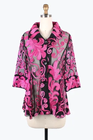 Damee Ombre VineSoutache Jacket 2394-FCH