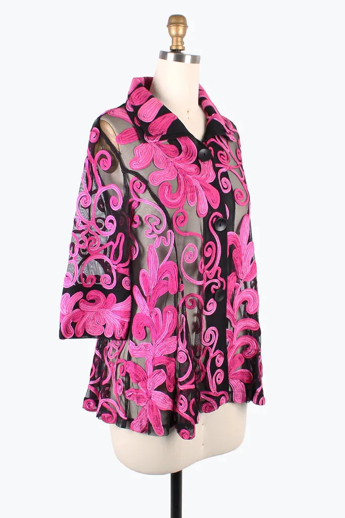 Damee Ombre VineSoutache Jacket 2394-FCH