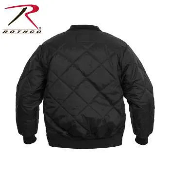 Diamond Nylon Quilted Flight Jacket