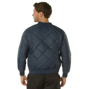 Diamond Nylon Quilted Flight Jacket