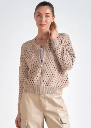 Elan Emilee Cardigan- Stone ***FINAL SALE***