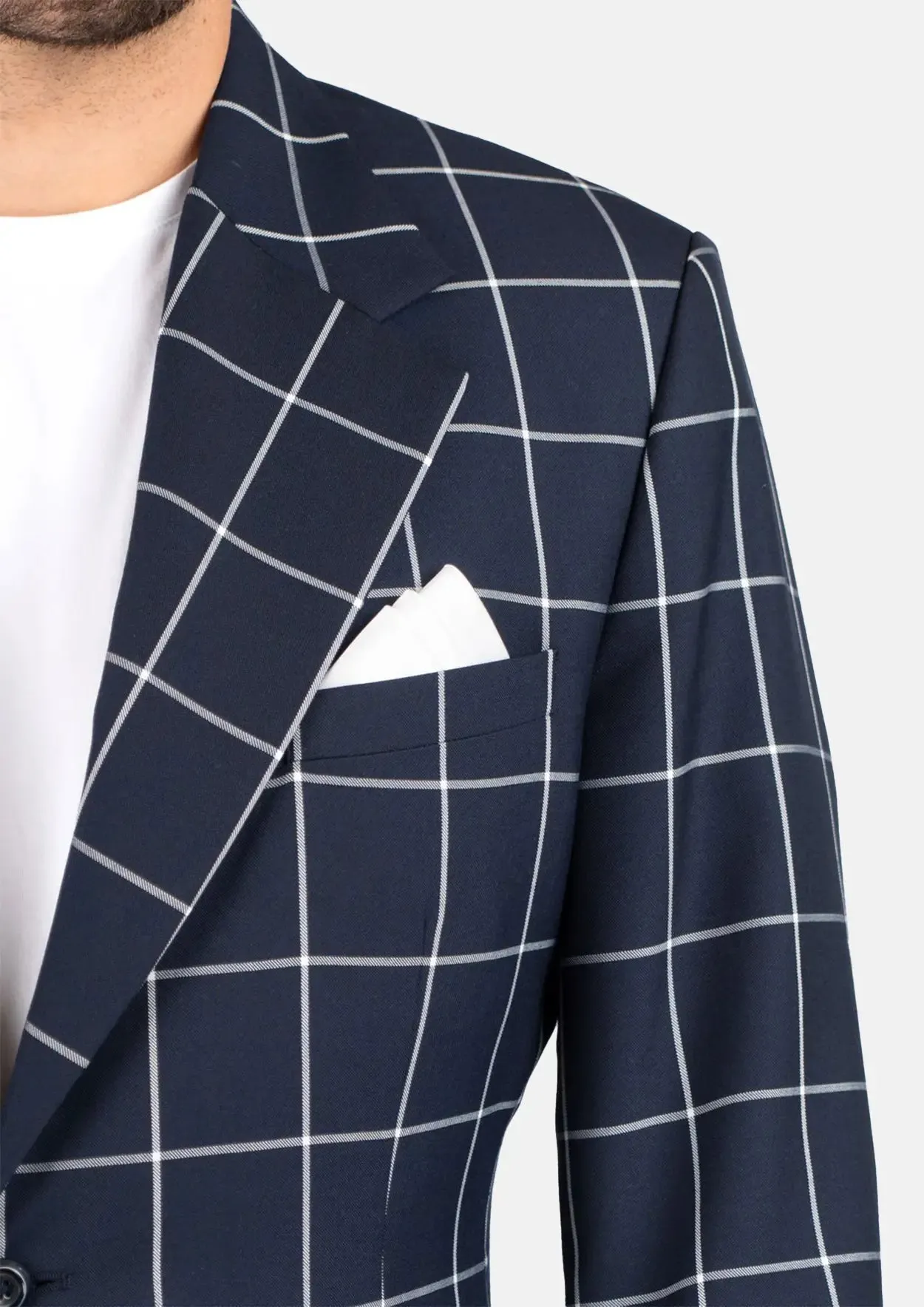 Ellis Regal Navy Windowpane Jacket