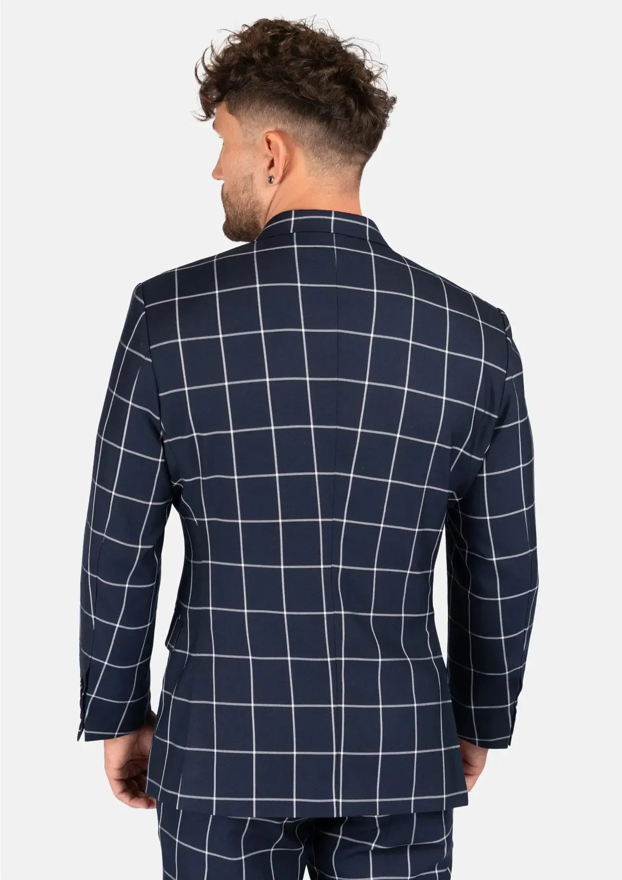 Ellis Regal Navy Windowpane Jacket