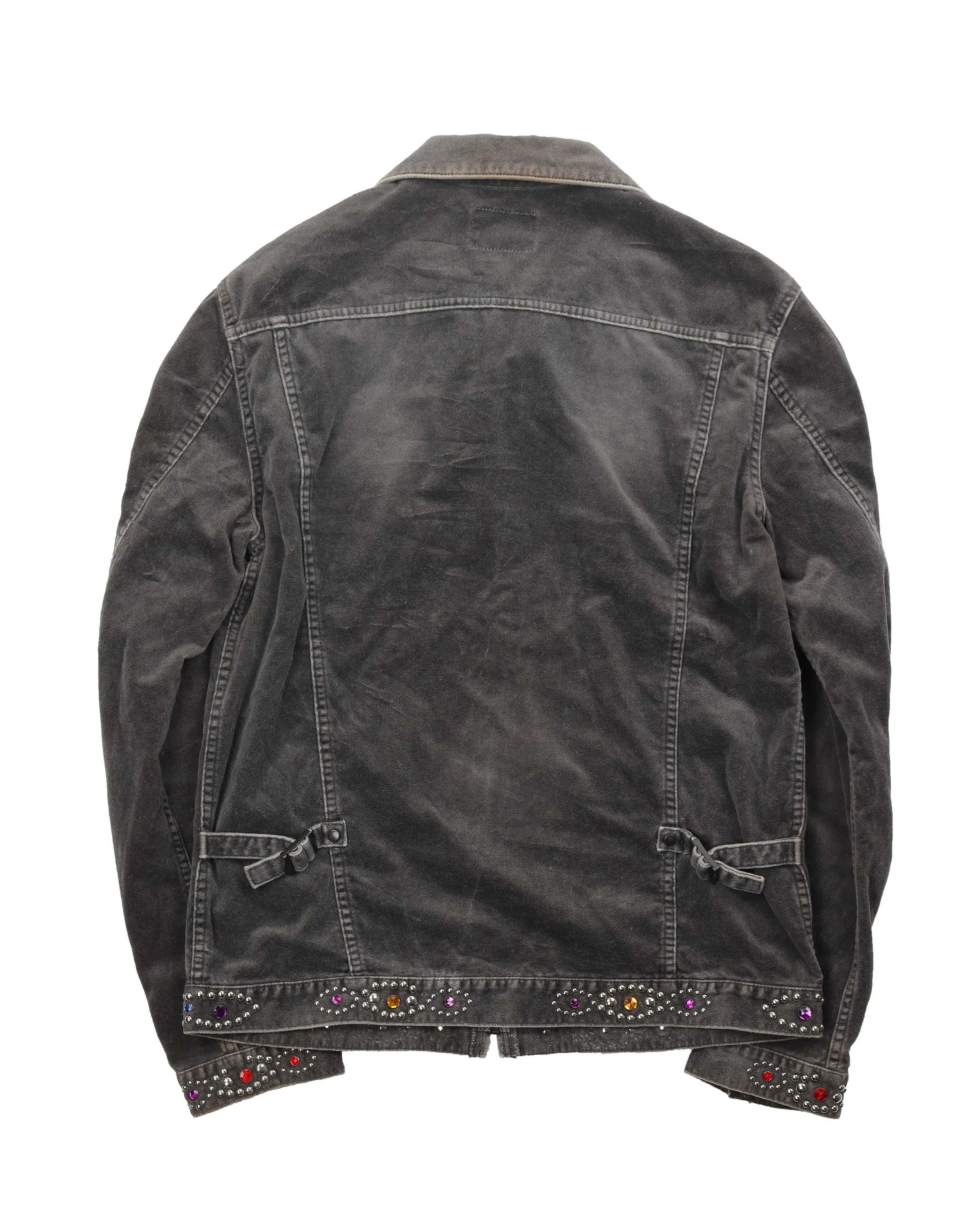 Embellished Velvet Trucker Jacket (2003) "Touch me I'm sick"