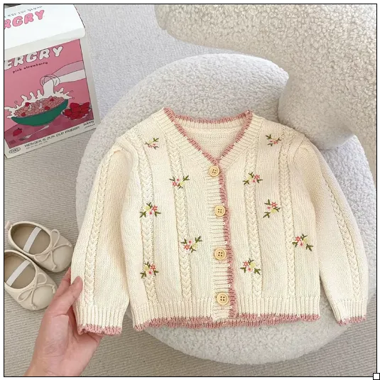 Embroidered Baby Knitwear Cardigan