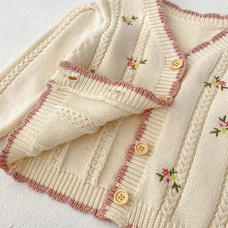 Embroidered Baby Knitwear Cardigan