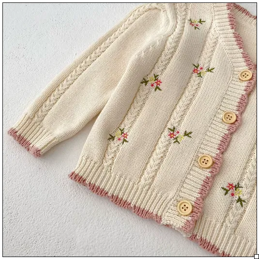 Embroidered Baby Knitwear Cardigan