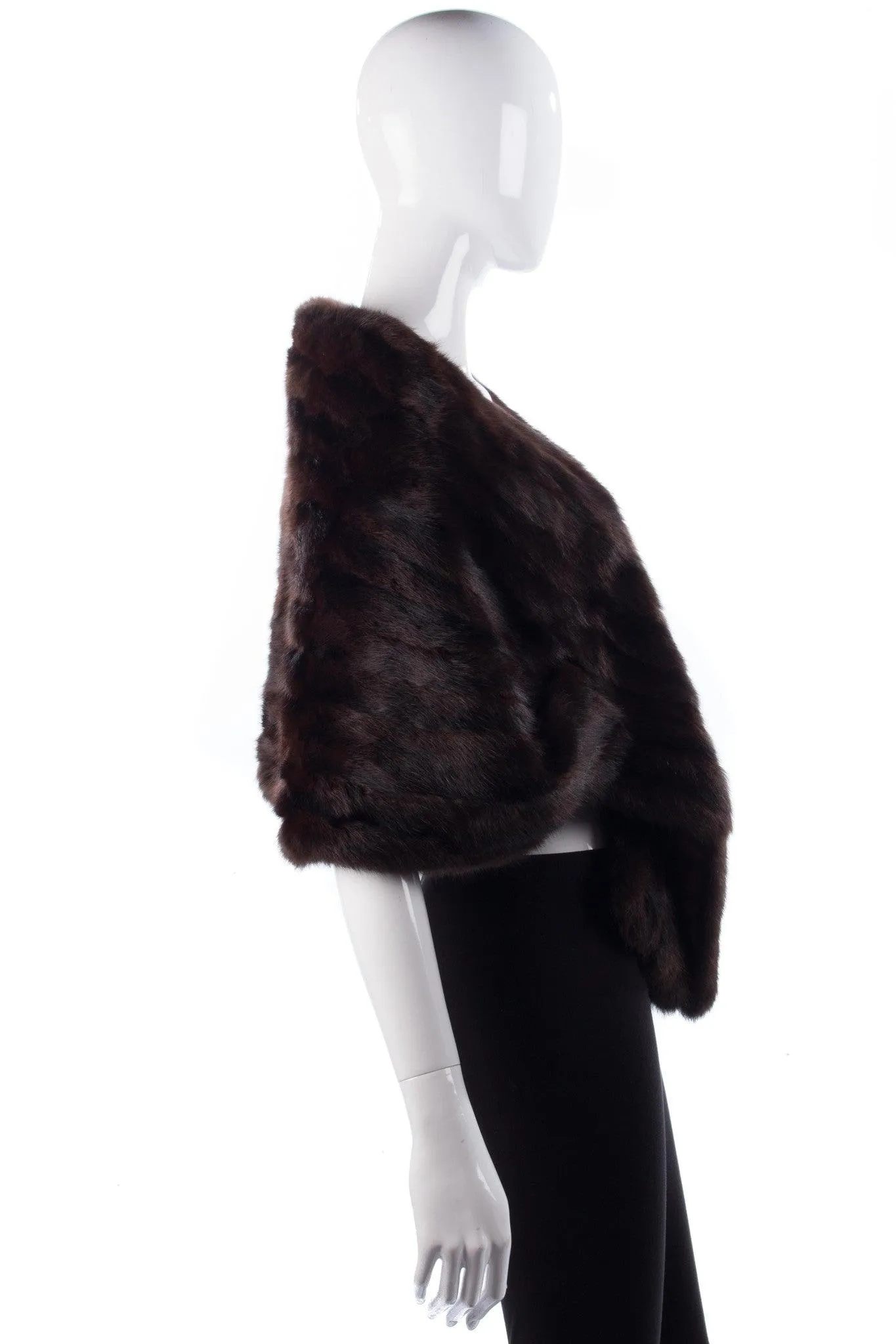 Fabulous Vintage Dark Brown Fur Stole One Size