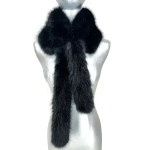 Faux Fur Stole - Black