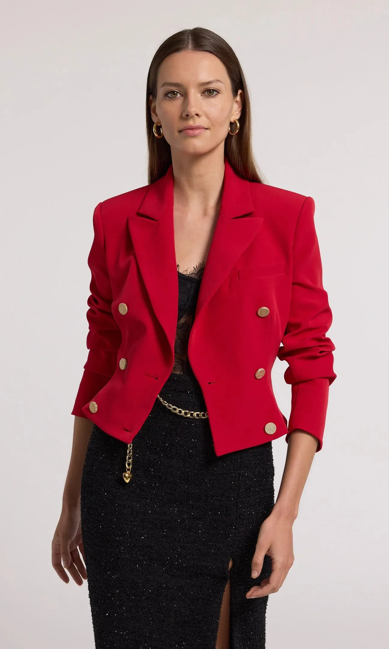 Generation Love Aytul Crepe Blazer Ruby