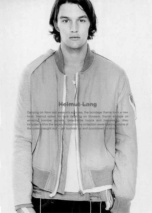 Helmut Lang AW03 Bondage Panel MA-1 Bomber