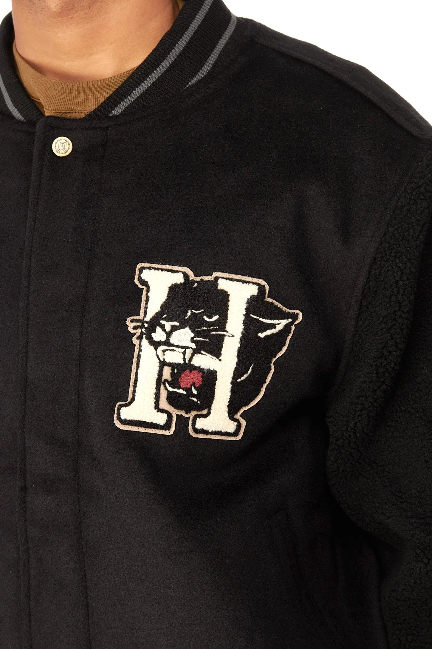 Honor The Gift Mens Letterman Jacket 'Black'