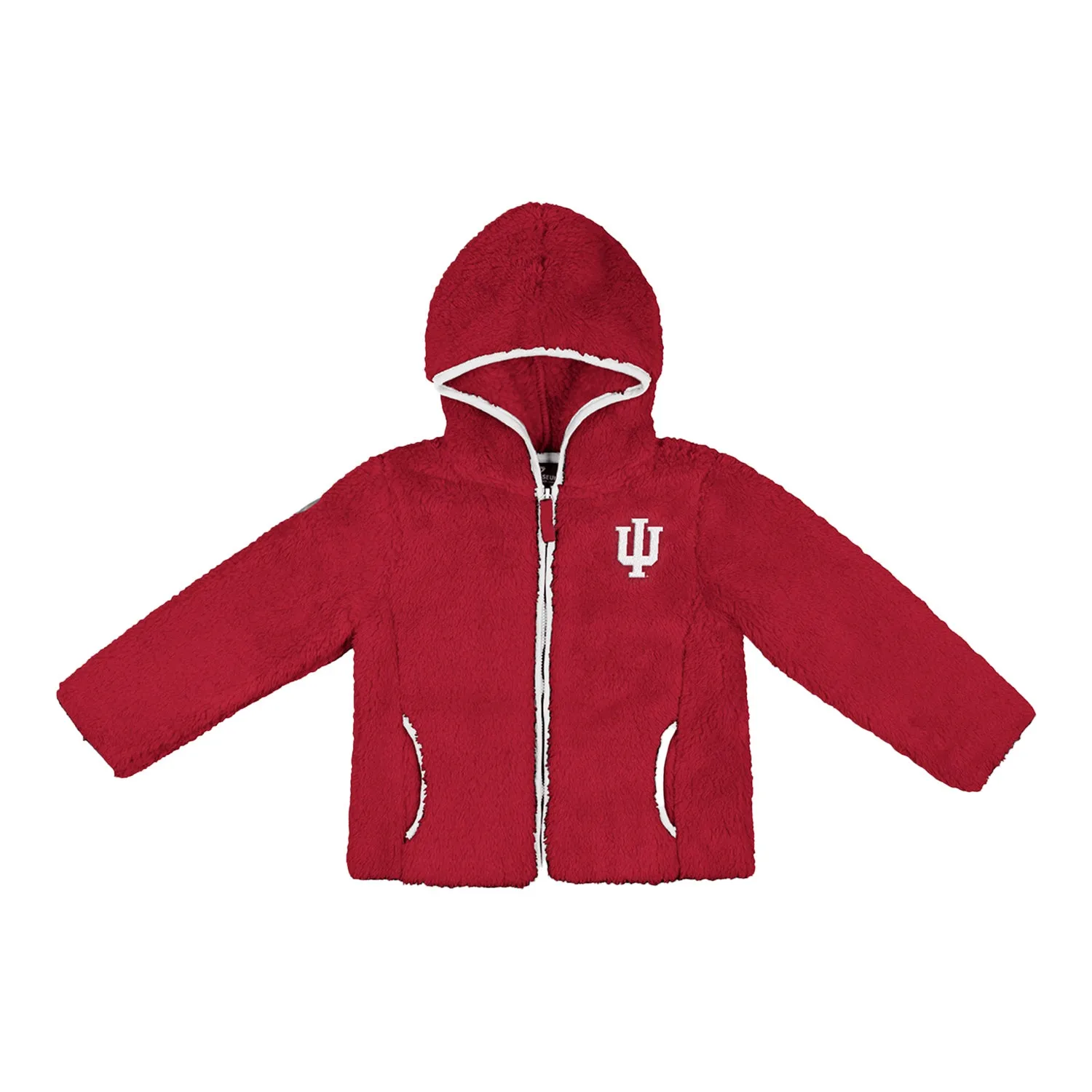 Infant Indiana Hoosiers Ellen Sherpa Scarlet Full Zip Jacket