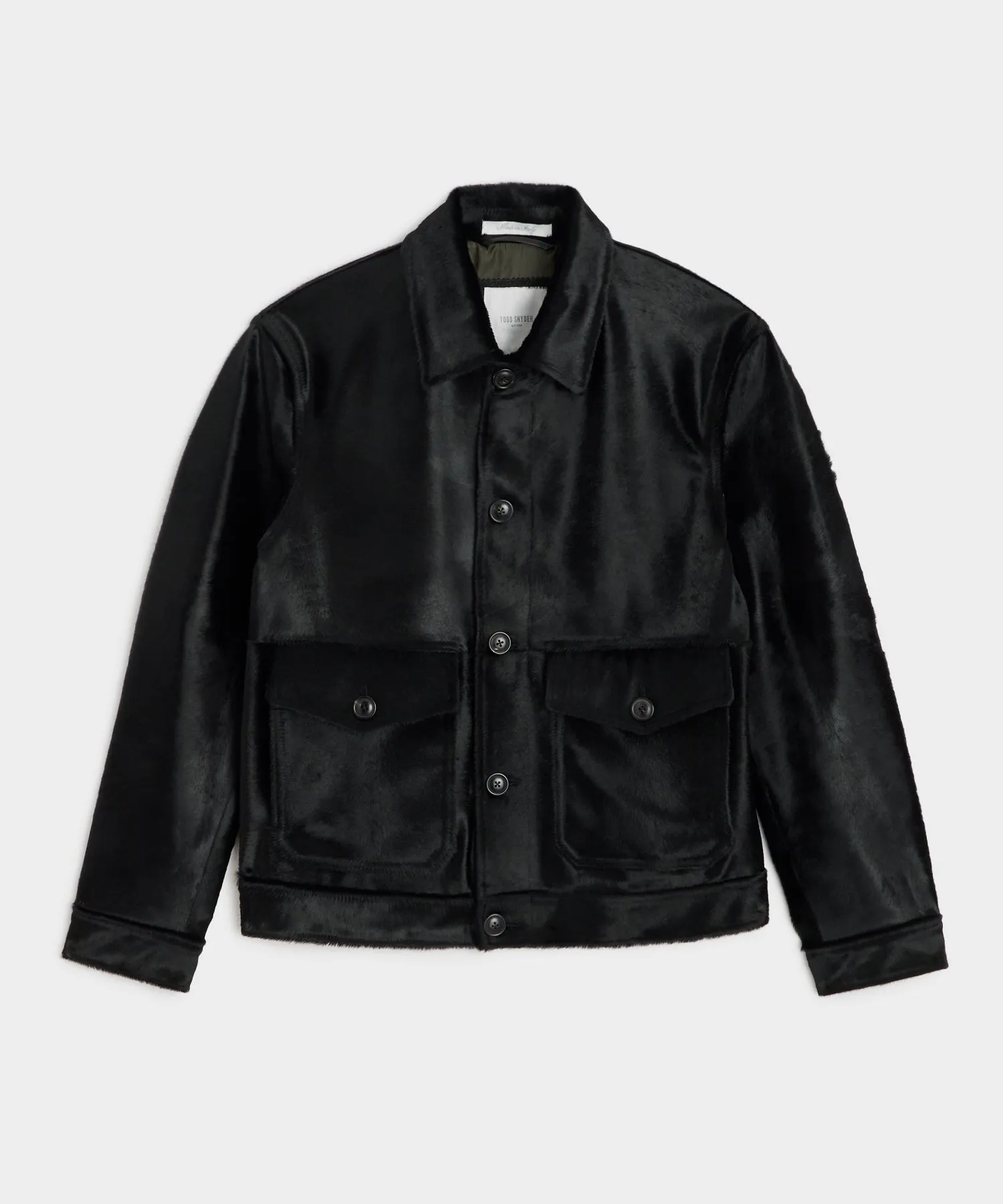 Italian Calf Hair Jacket in Black