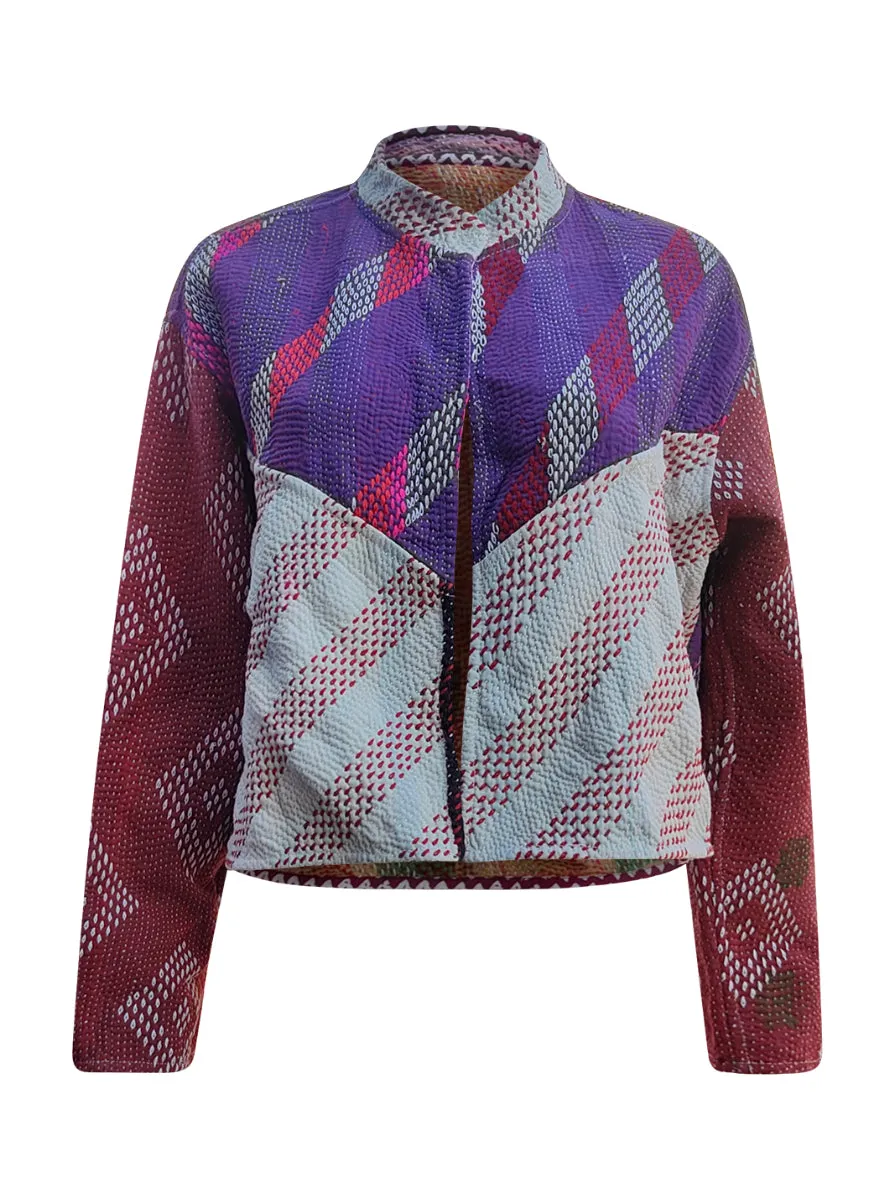 kantha vintage crop jacket karya