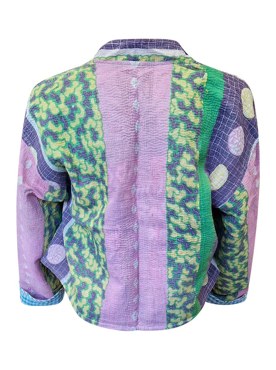 kantha vintage crop jacket remi