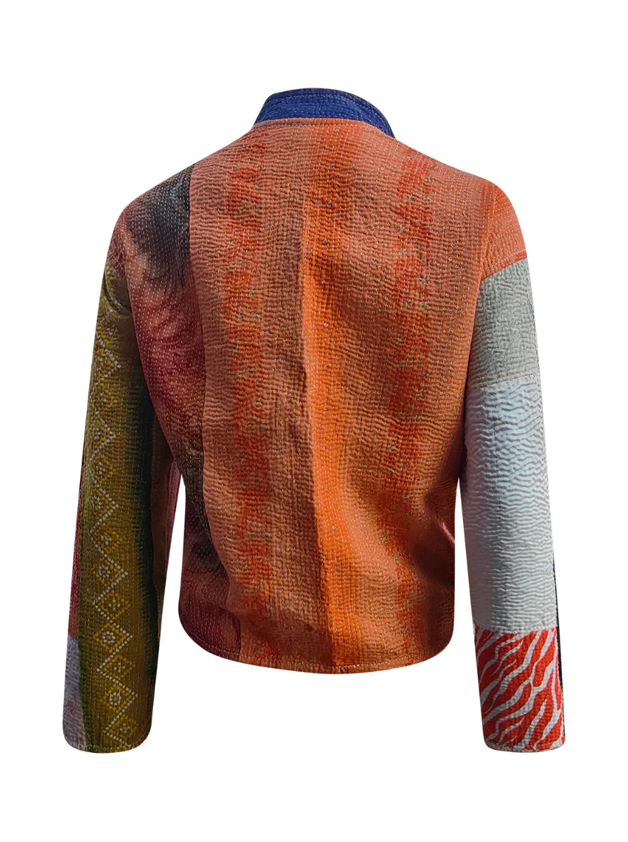 kantha vintage crop jacket sia