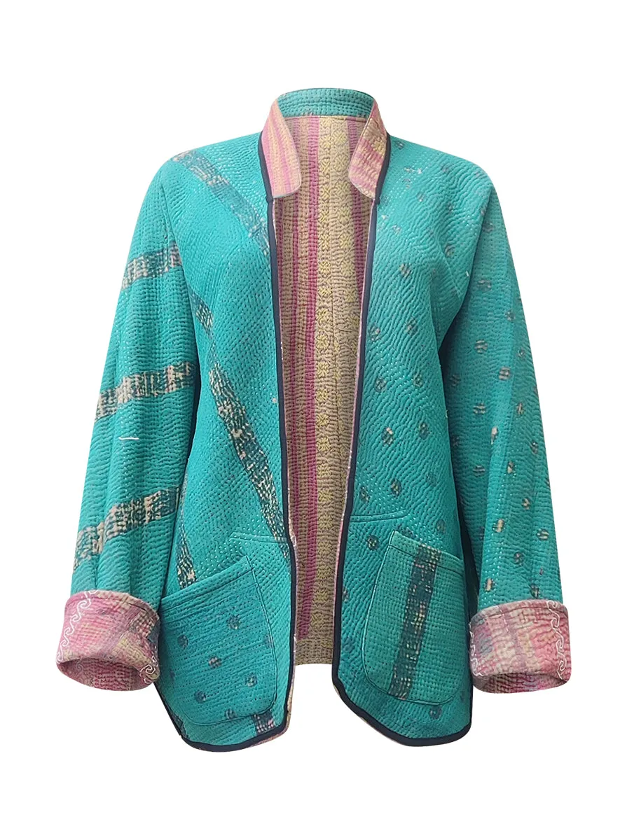 kantha vintage short jacket emma