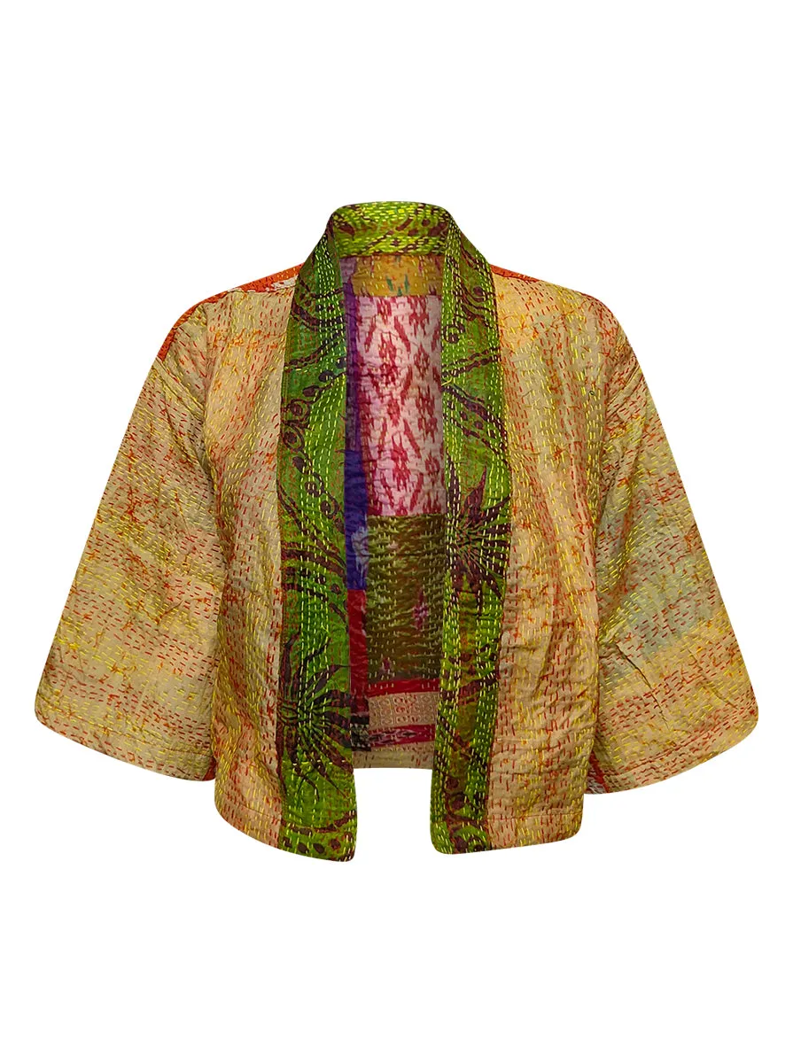 kantha vintage silk bolero aarya