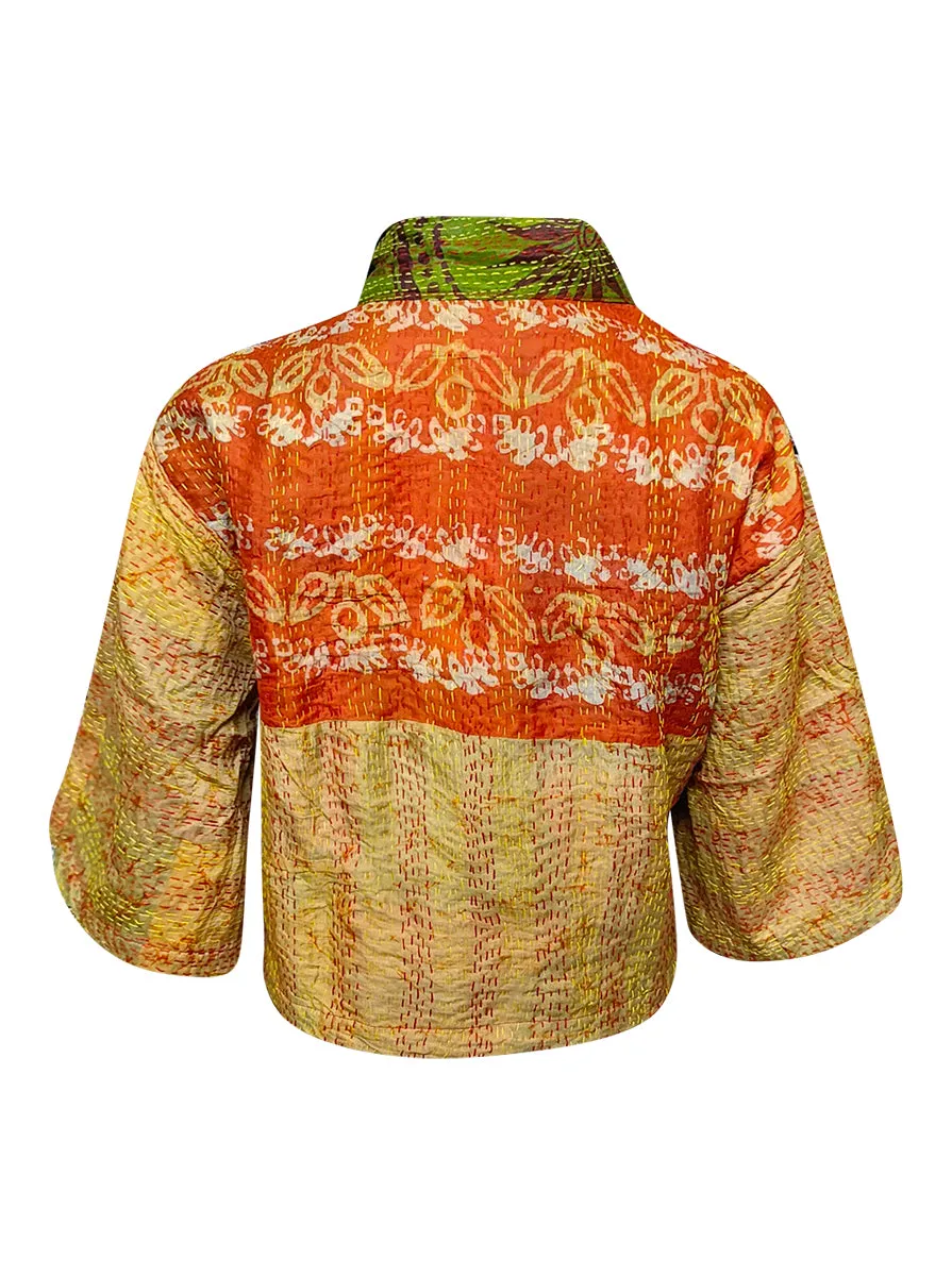 kantha vintage silk bolero aarya