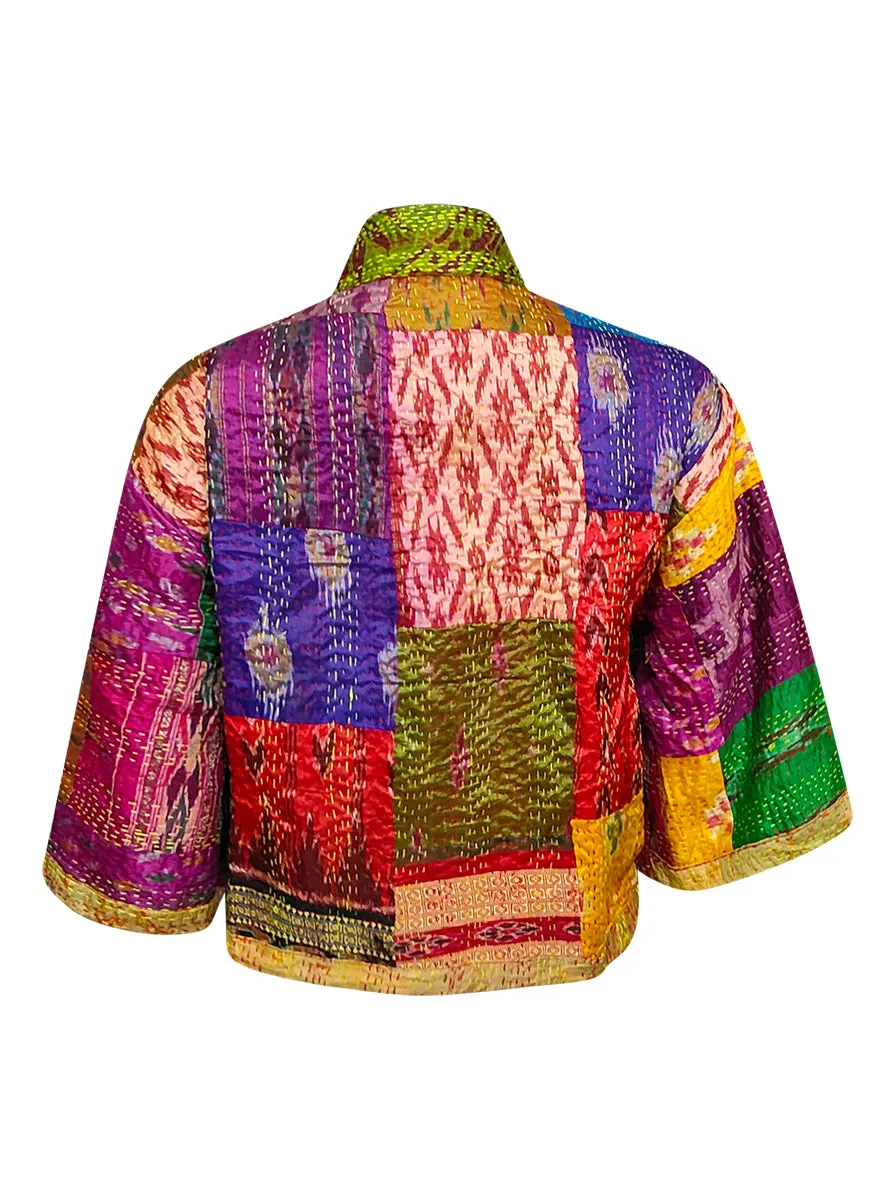 kantha vintage silk bolero aarya