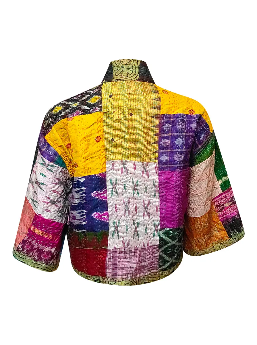 kantha vintage silk bolero inaya