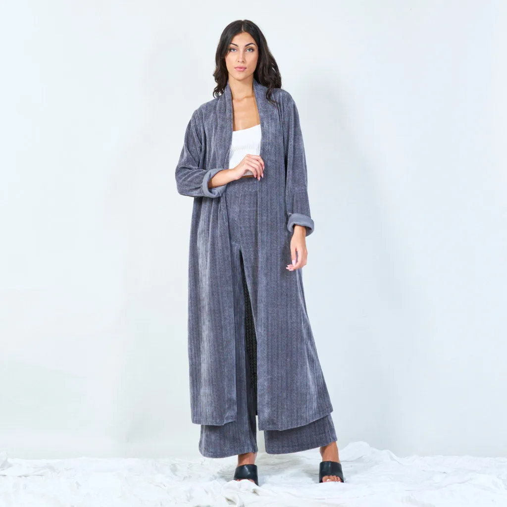 Longline ribbed cardigan wholesale