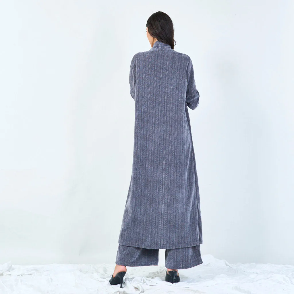 Longline ribbed cardigan wholesale