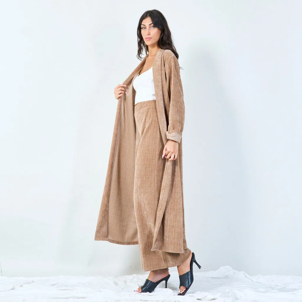 Longline ribbed cardigan wholesale