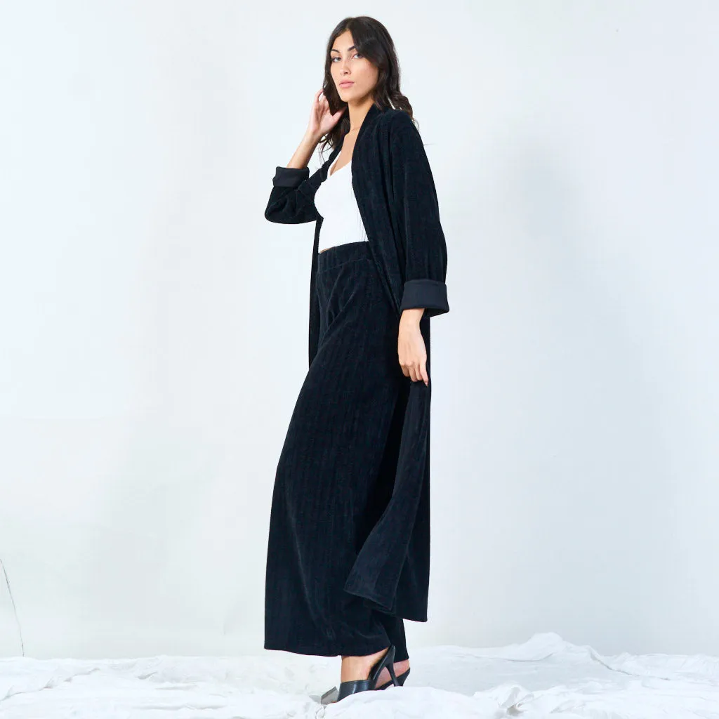 Longline ribbed cardigan wholesale