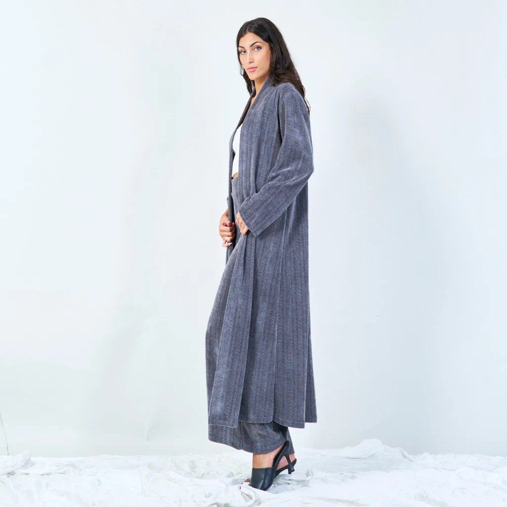 Longline ribbed cardigan wholesale