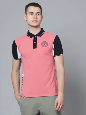 Men Dusty Pink Polo T-Shirt