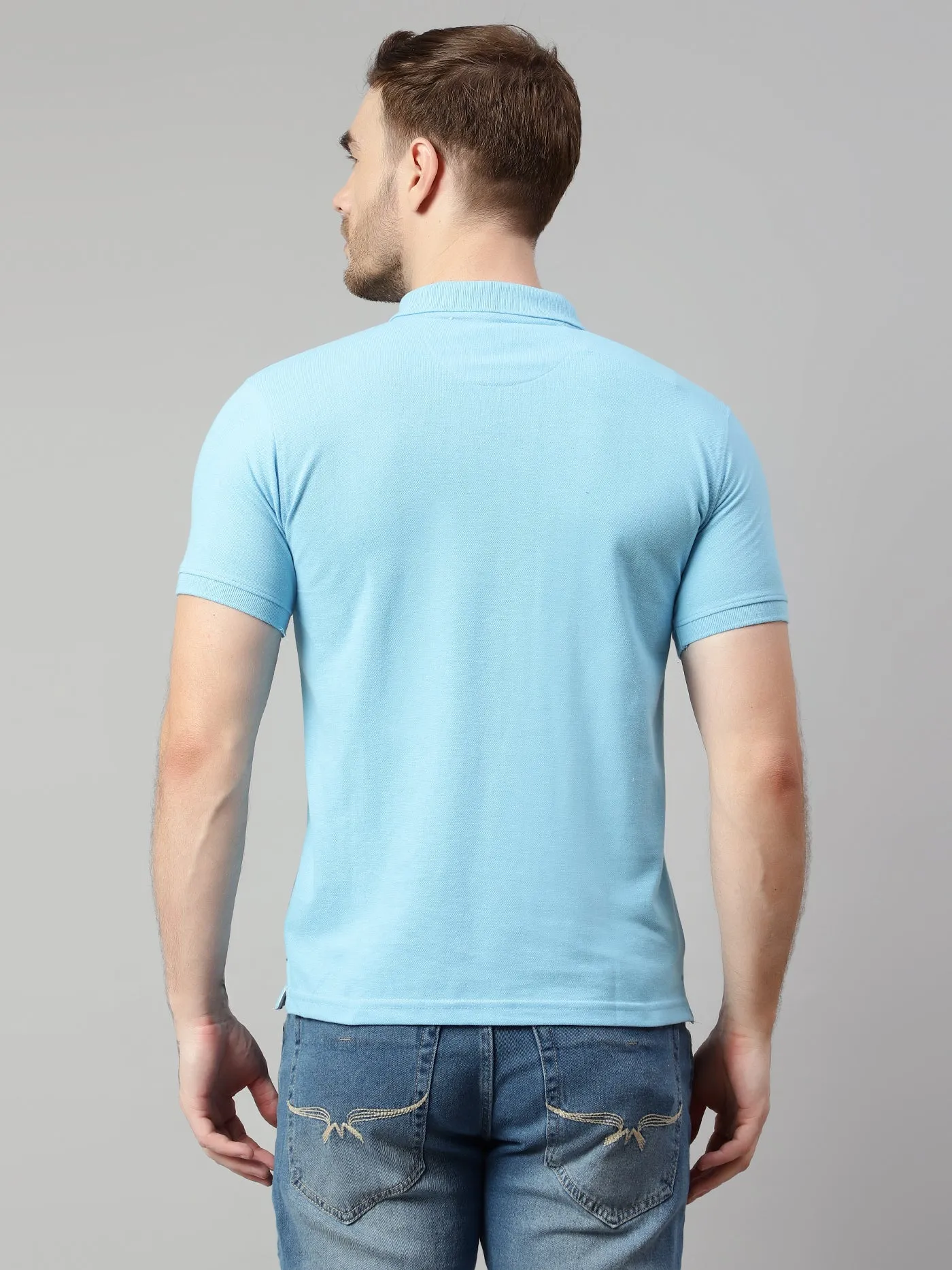 Men Sky Blue T-Shirt