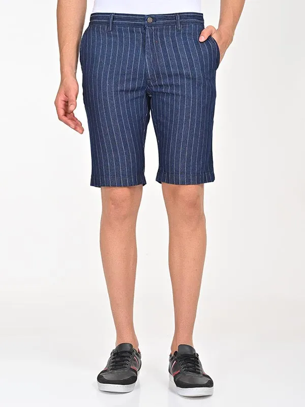 Men Striped Cotton Shorts