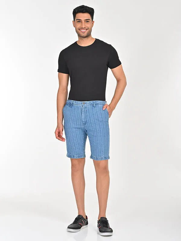 Men Striped Cotton Shorts