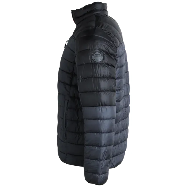 Men's Jacket - Packable Puffer Coat Charcoal - Bass Creek